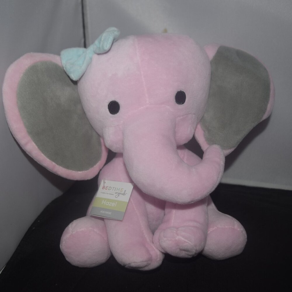 Bedtime Originals "Hazel" Pink Elephant Plush – Twinkle Toes Collection